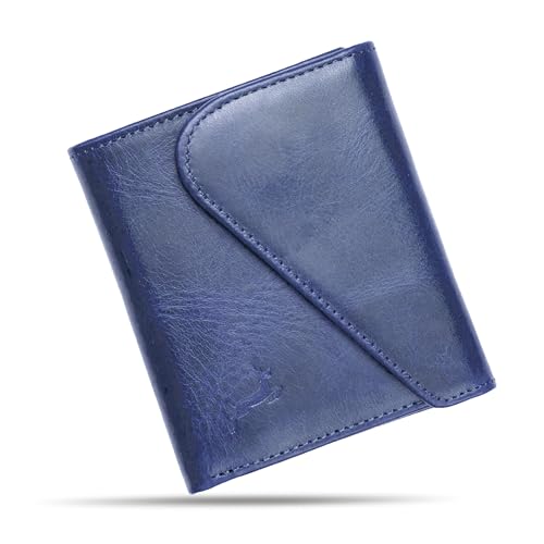 Full Grain Leather Wallet for Men (Royal Blue)
