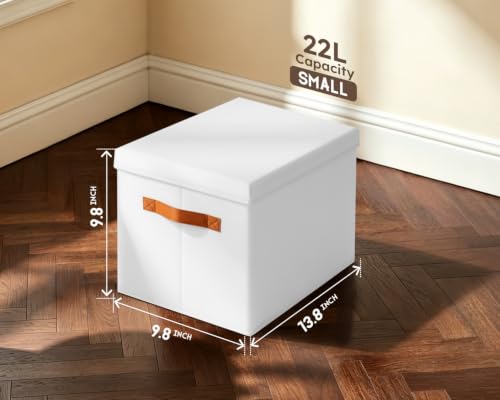 Storage Bins with Lids (White / L(6-Pack))