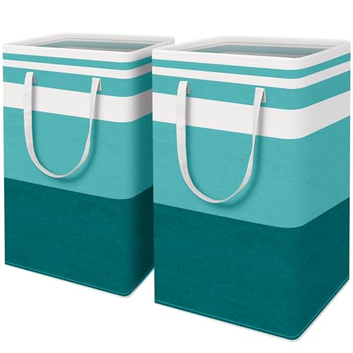 2 Pack Large Laundry Baskets (88L / Green)