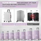 Travel Luggage Cover Protector Scratch (Lavender Purple / 22-23inch)