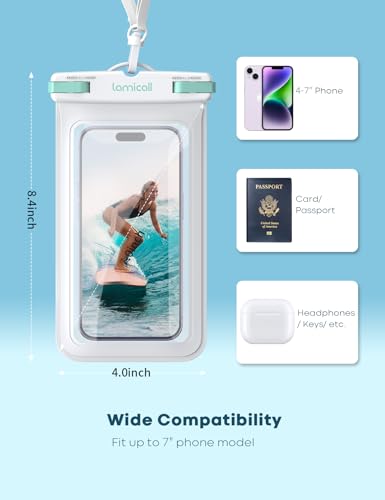 2 Pack Green White Cell Phone Bag (White & White)