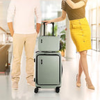20 Inch Carry On Luggage 22x14x9 Airline Approved Suitcase (Carry-on 20 Inch / Sage Green)