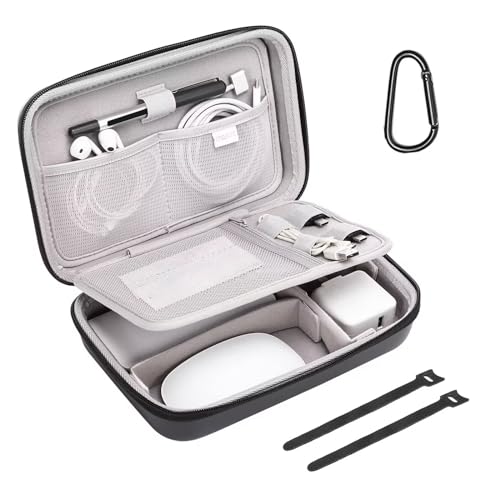 Electronic Organizer Travel Compatible with MacBook Power Adapter (Black)