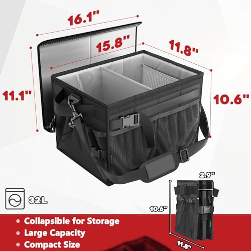 Grill Caddy with Lid (Black-with lid)