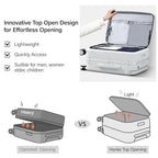Top Opening 24 Inch Checked Luggage (Smoke White / 24 Inch)