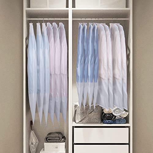 Coat Cover for Storage Garment Bags for Hanging Clothes 54 in 10Pack (54"-10pcs)