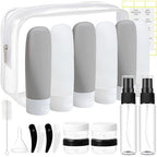 20 Pack Travel Bottles Set for Toiletries TSA Approved (black & white)