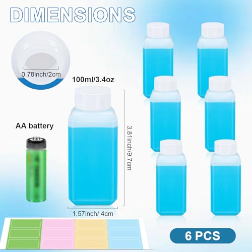 3.4oz Leak Proof Plastic Bottles with Caps (Translucent / 3.4oz)