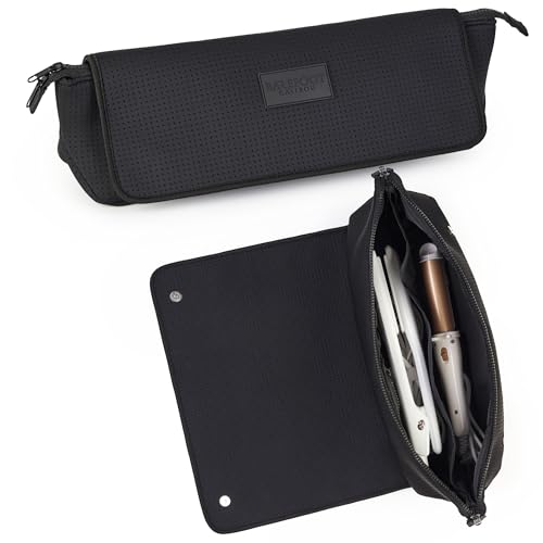 Hair Tools Travel Bag and Heat Resistant Mat (Mesh Black)