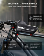 Bike Frame Bag (Black - Reflective Strip)