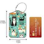 Luggage Tags for Suitcases (Cute Cat Print)