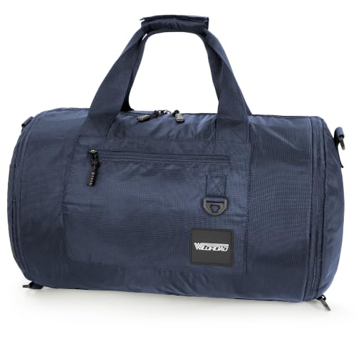 Gym Bags for Men & Expandable Canvas Duffle Bag (Blue 02 / Large-50L Duffle Bag)