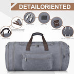 60L Canvas Duffle Bag for Men (Grey / 60L)