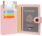 Passport Holder RFID Blocking Travel Wallet (Pink)