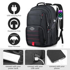 18.4 Inch Travel Laptop Backpack (Black / 18.4 inch)
