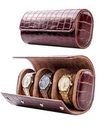 3 Watch Travel Case (Burgundy / 3 Slot)