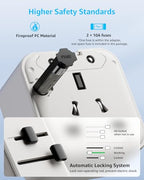 Air” Universal Travel Adapter 2500W Max AC (A1R AC(NO USB) / White)