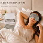 Silk Sleep Mask Light Blocking Luxury 100% Mulberry 19mm Silk Eye Mask Eye Cover Blindfold Ultra Soft Light & Comfy Anti Aging Skin Care with Travel Bag Gift Package (N-gray)