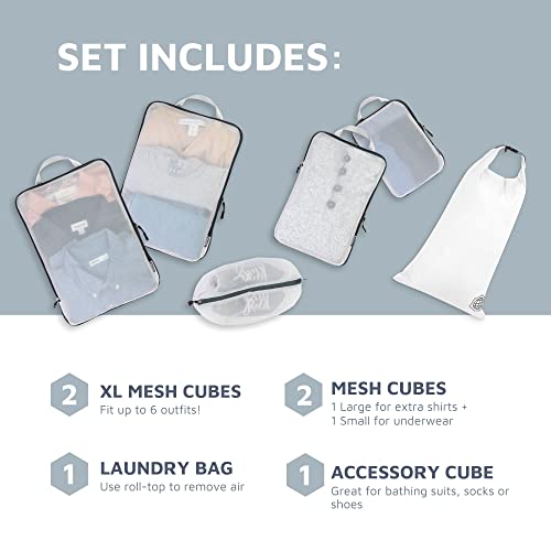 Large Compression Packing Cubes with Mesh 6 (White)