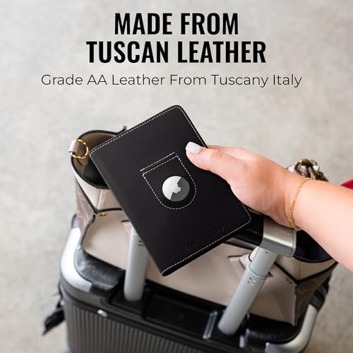 Passport Wallet with Holder for AirTag (Onyx)