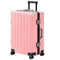 Zipperless Luggage with Spinner Wheels 100% PC Hardside 24in Suitcase (Pink / Medium (24 Inch))