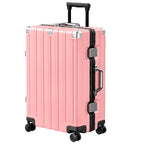 Zipperless Luggage with Spinner Wheels 100% PC Hardside 24in Suitcase (Pink / Medium (24 Inch))