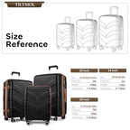Luggage Sets 3 Piece with Spinner Wheel