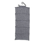 10 Pocket Double Hang Canvas Shoe Organizer Side‑by‑Side Hanging Storage (Gray)