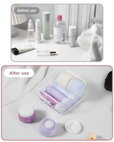 Travel Size Toiletries 8 Pack (3oz bottle 3oz jar / Lavender)