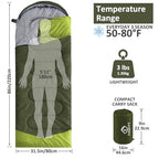 Camping Sleeping Bag (Olive Green)