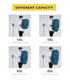Large Convertible Duffel Weekender Gym Backpack Dark Teal 65L (65L / Dark Teal)