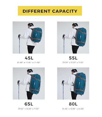 Large Convertible Duffel Weekender Gym Backpack Dark Teal 65L (65L / Dark Teal)