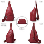 Sling Bag Crossbody Bags (Deep Red)