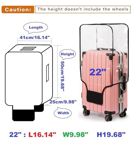 Clear PVC Suitcase Cover (22")