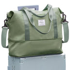 Large Travel Duffle Bag Carry On Weekender Bags for Women Men 18x14x8 Gym (A83-greygreen / X-large)
