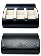 Watch Travel Case for Men Watch Roll for Travel Organizer and Display Watch Case (6-Slots / Black/White)