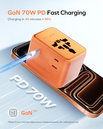 70W Universal Travel Adapter 7 (70W / Cosmic Orange)