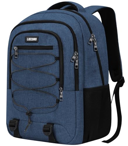 Blue Backpack for Men Women (D6-blue / 17.3 Inch)