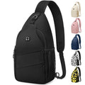 Crossbody Bags for Women Men Trendy Sling Bag Backpack Chest Bag (Large / Black)