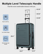 Expandable Checked Luggage (Green / 28 Inch EXT)