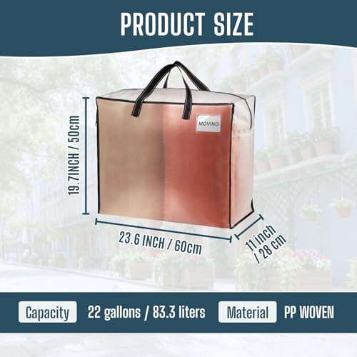 Heavy Duty Moving Bags (Clear / 22 Gallon-4 Pack)