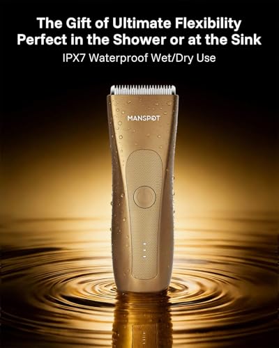 Manscape Groin & Body Hair Trimmer for Men (Gold)