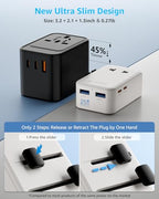 Air” Universal Travel Adapter 2 USB (A1R PD25W / White)