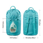 Backpack Laundry Bag with Straps and Detergent Holder (Green)