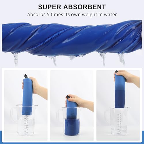 Microfiber Towel Quick Dry Camping & Travel & Gym Towel. Compact (Blue / 40.00" x 20.00")