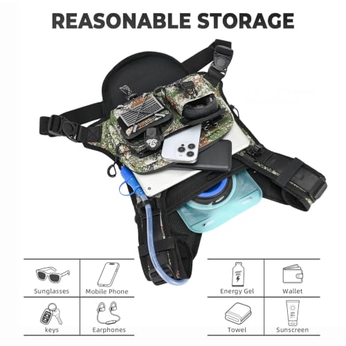 USA Patent Running Hydration Vest Backpack (Cagreen / Standard)