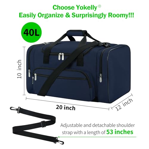 Sports Duffel Bag for Men (Navy Blue / 20 inch)