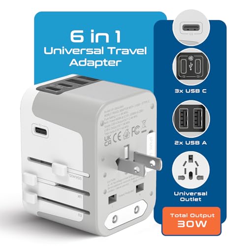 Universal Travel Adapter (Smoke White)