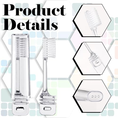 4 Pcs Travel Toothbrush Mini Foldable with Case (Clear)