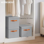 Storage Bins with Lids (Grey / L(8-Pack))